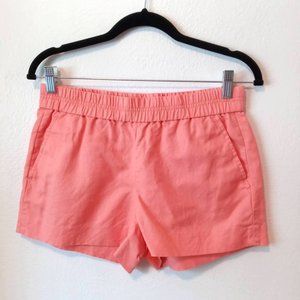 J.Crew 3" Linen Cotton Pull-on Short in Pink